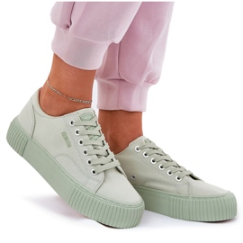 Frauen-Material Sneakers Big Star RR274408 Green-Station 3