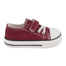Kinderturnschuhe Vico burgunderrotes Material 1