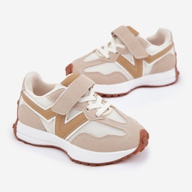 Kinder-Sneaker mit Klettverschluss, Beige 2