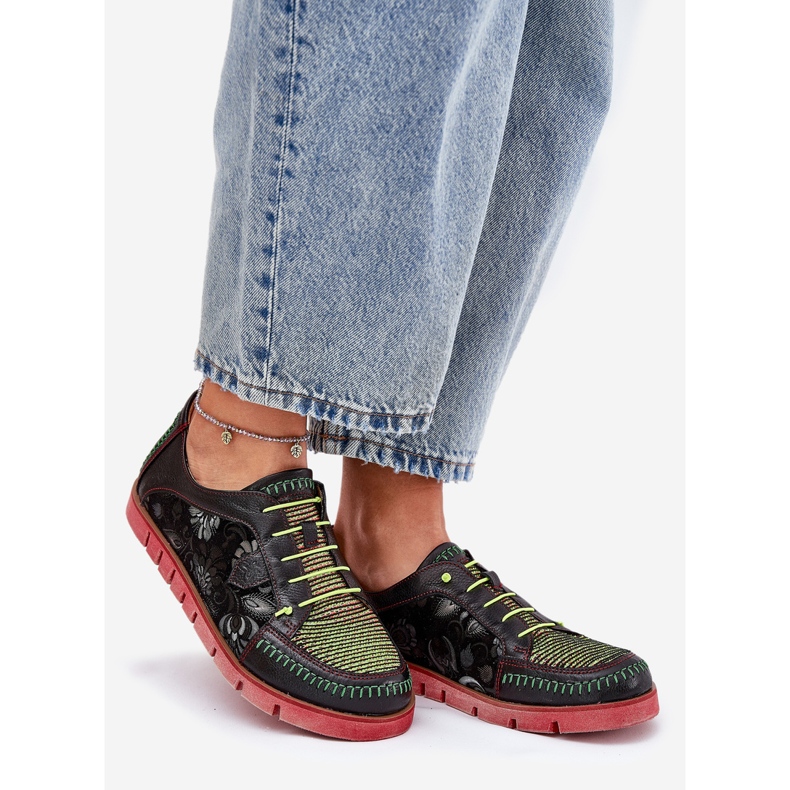 Damen Lederschuhe gemustert Maciejka 06784-20 Schwarz 1