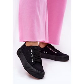 Frauenmaterial Sneaker Big Star RR274403 Schwarz 2