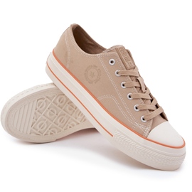 Herren -Turnschuhe auf der Big Star RR174323 Beige Plattform 9