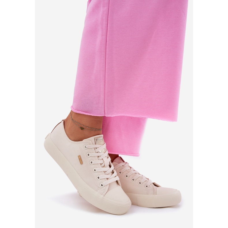 Frauenmaterial Sneaker Big Star RR274768 Beige 1