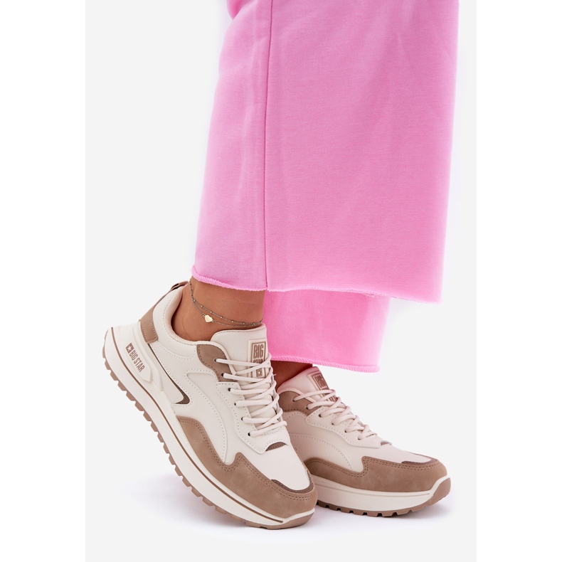 Frauen-Sneaker Big Star RR274A216 Hi-polish Beige System 1