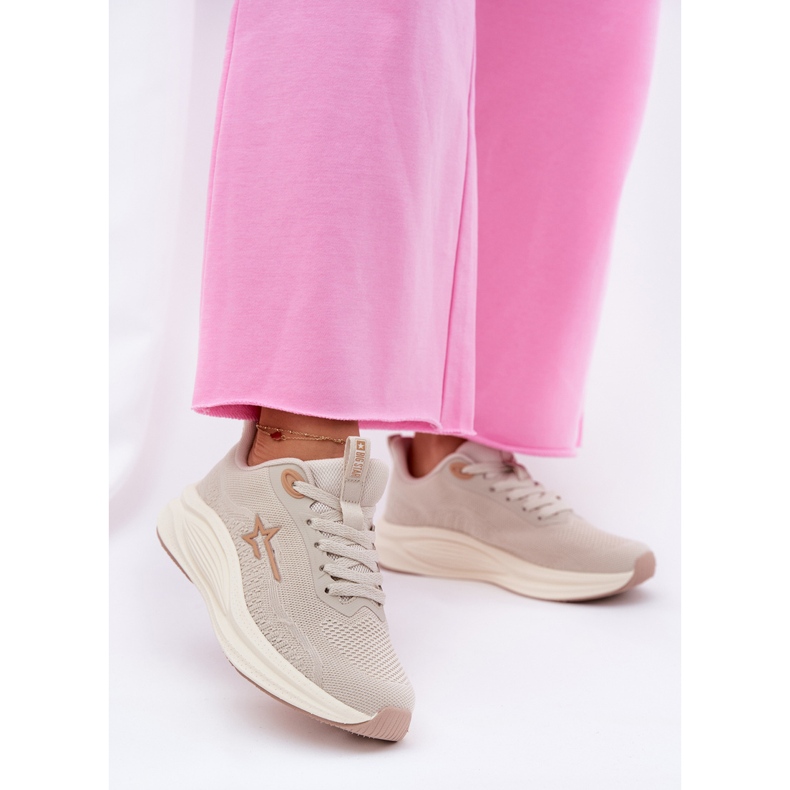 Big Star Sneakers Sports Schuhe Frauen großer Star RR274A145 Hi-polish Beige System 2