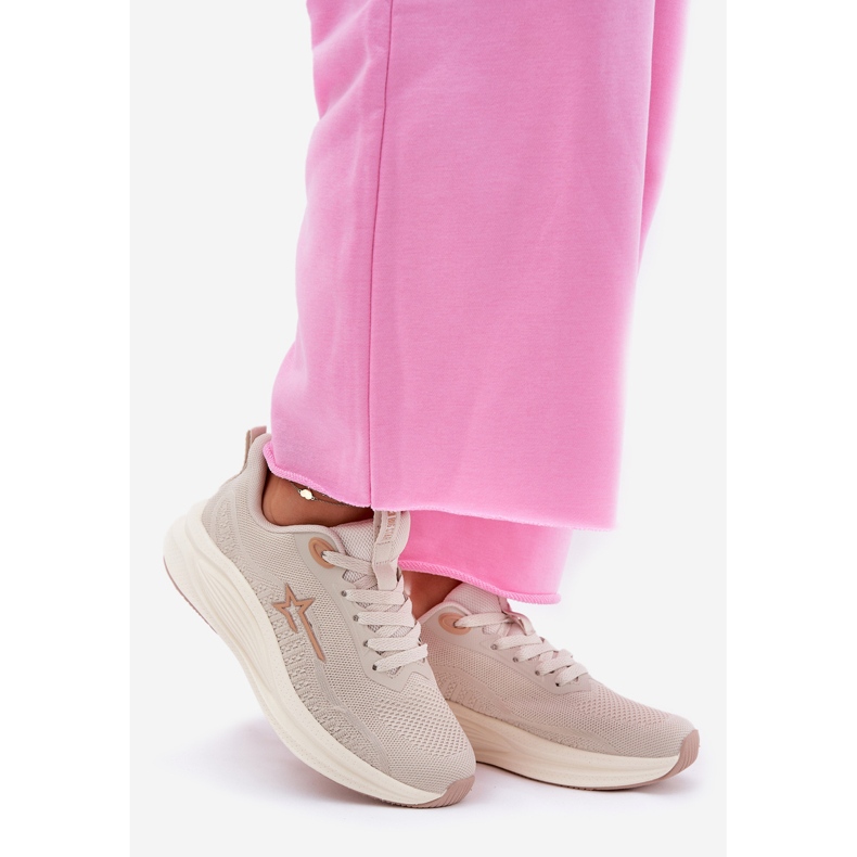 Big Star Sneakers Sports Schuhe Frauen großer Star RR274A145 Hi-polish Beige System 1