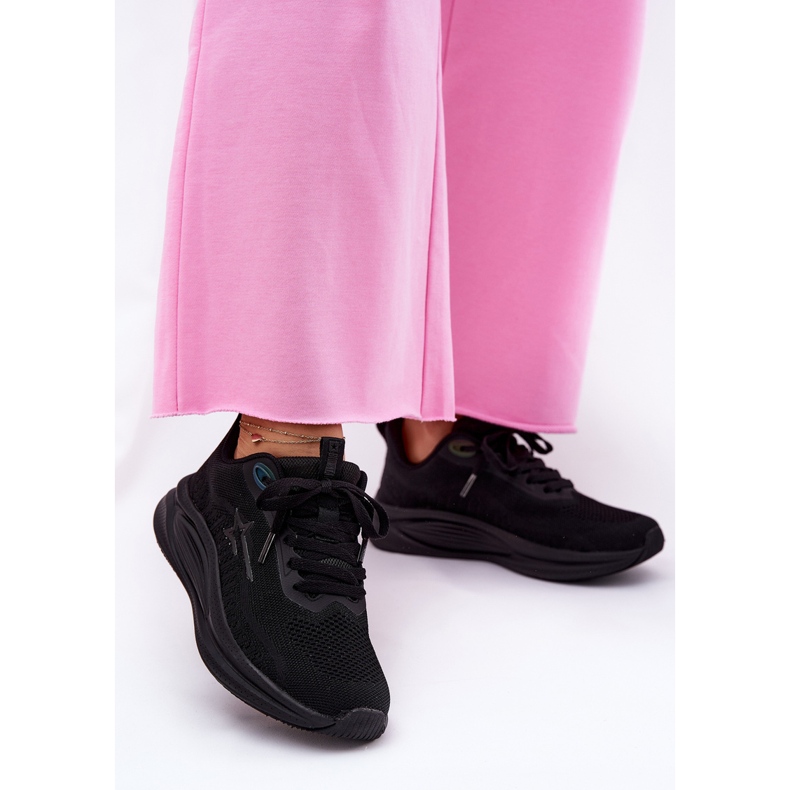 Big Star Sneakers Sports Schuhe Frauen großer Star RR274A144 Hi-polan System Schwarzes System 2