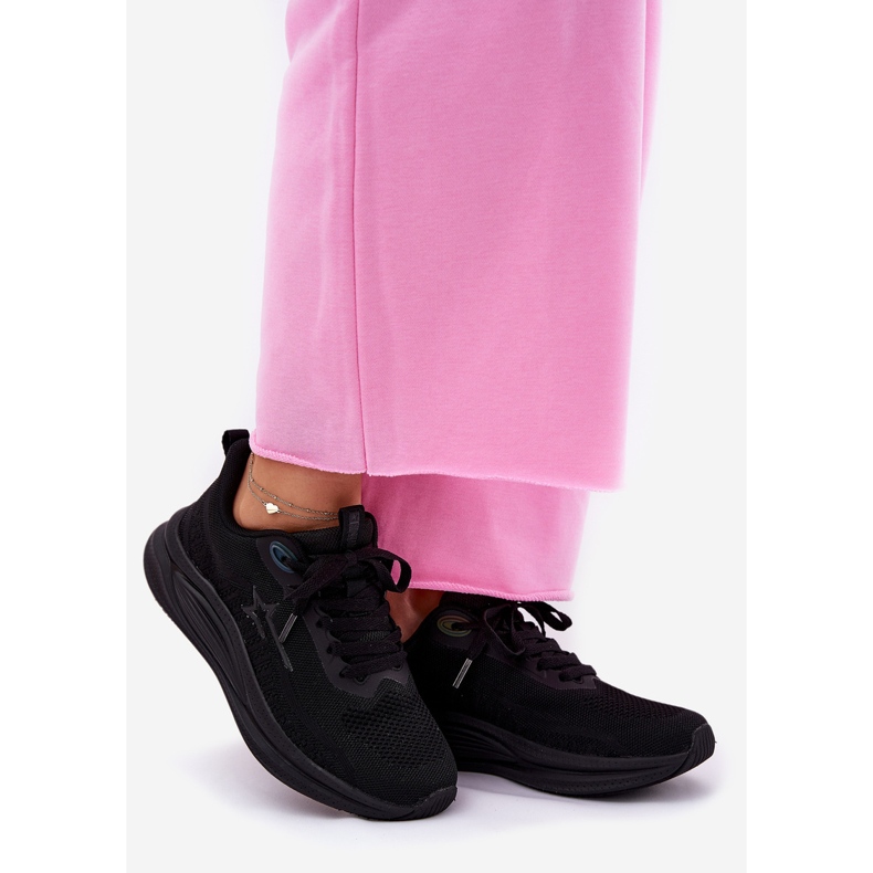 Big Star Sneakers Sports Schuhe Frauen großer Star RR274A144 Hi-polan System Schwarzes System 1