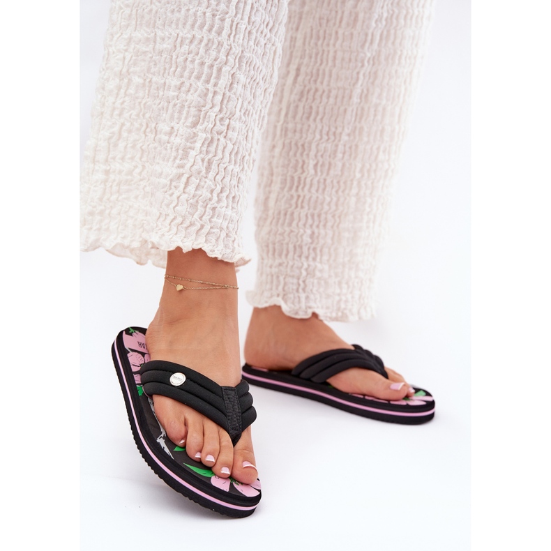 Japanische Frauen Flip Flops Big Star RR274A111 Schwarz 2