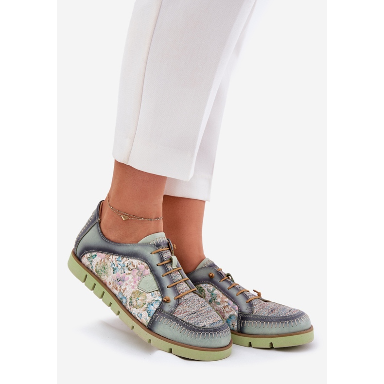 Damen Lederschuhe gemustert Maciejka 06784-09 Grün 1