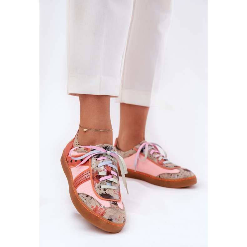 Damen-Leder-Sneaker Maciejka 06840-18 Orange 2