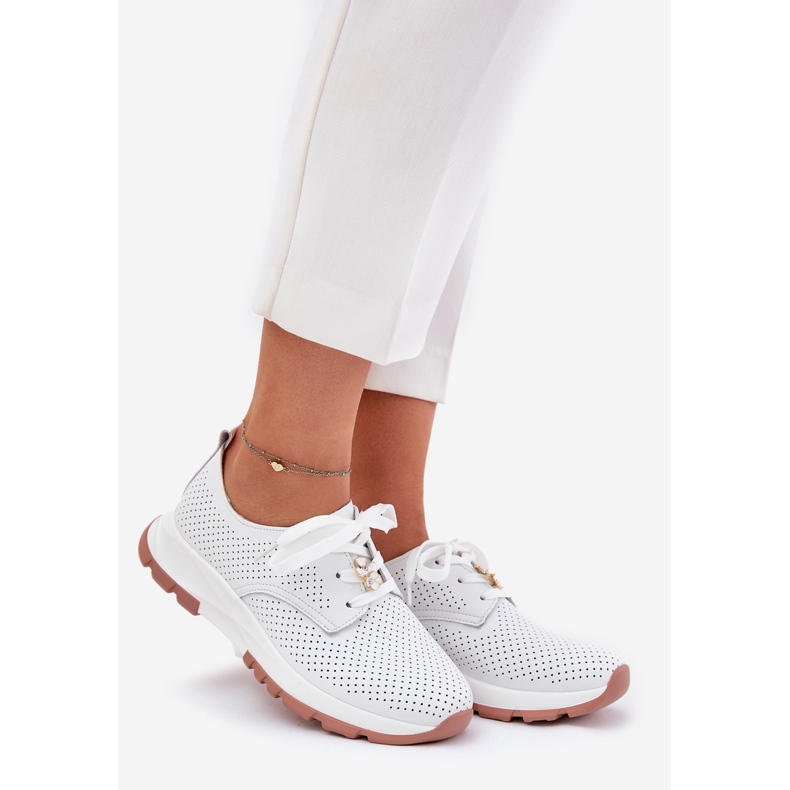 ARTIKER Damen -Lederschuhe mit Artker 54C1810 Weißer Pin 1