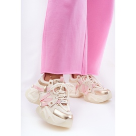 GOE Damen -Leder -Sneaker auf einem massiven alleinigen RR2N4031 Beige 2