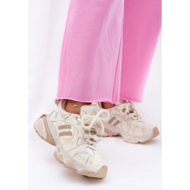 Frauen -Leder -Sneaker GOE RR2N4037 Beige 2