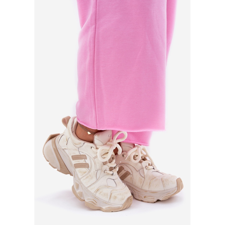 Frauen -Leder -Sneaker GOE RR2N4037 Beige 1