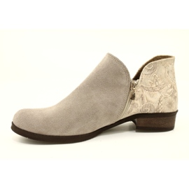 Olivier Frauen Lederstiefel beige 3