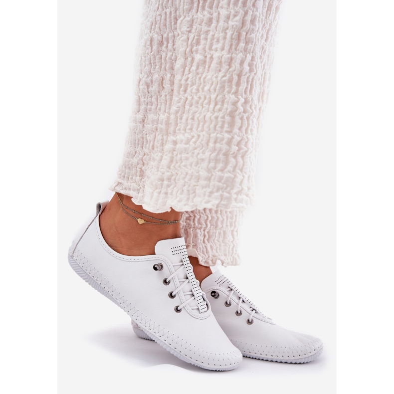 Damen -Lederschuhe Artiker 54C0838 Weiß 1