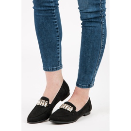 Vices Wildlederschuhe mit einem Ornament schwarz 1