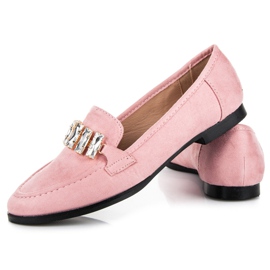 Vices Wildlederschuhe mit einem Ornament rosa 2