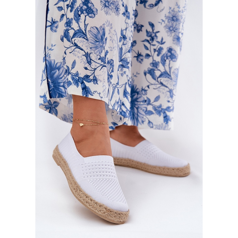 Frauen -Espadrilles mit Vinceza Braid 13624 Weiß 2