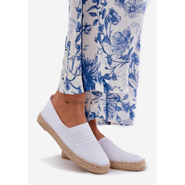 Frauen -Espadrilles mit Vinceza Braid 13624 Weiß 1
