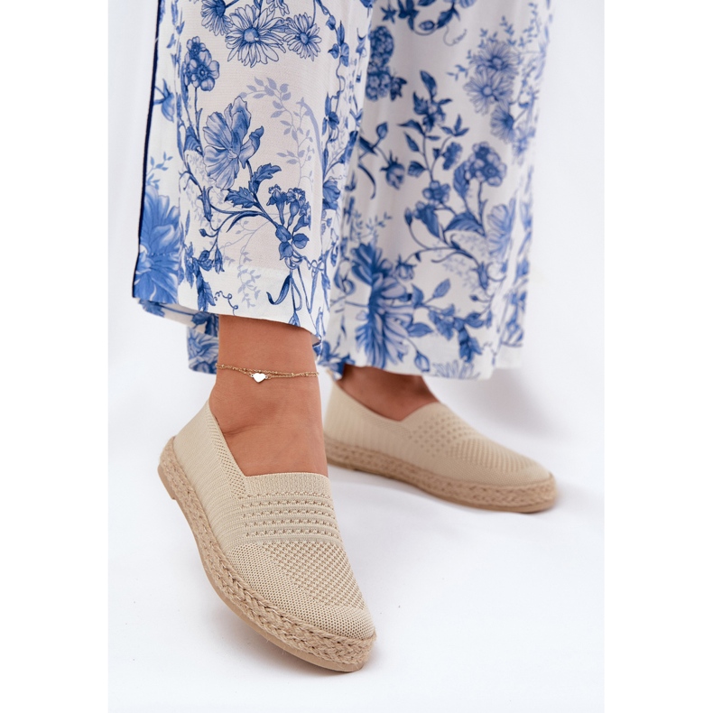 Frauen -Espadrilles mit Vinceza 13624 Beige Braid 2