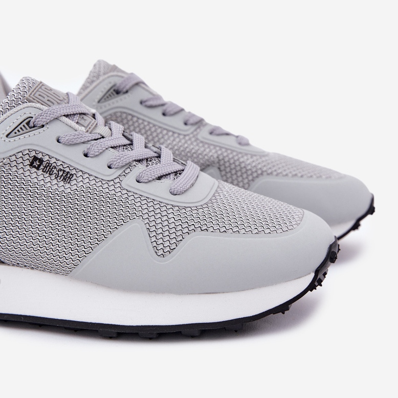 Herren-Turnschuhe auf dem Big Star RR174358 Hi-Pole-Plattform-System Graues System 2