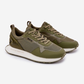 Herren-Turnschuhe auf der Big Star RR174360 Hi-Pole-System-Plattform grün 1