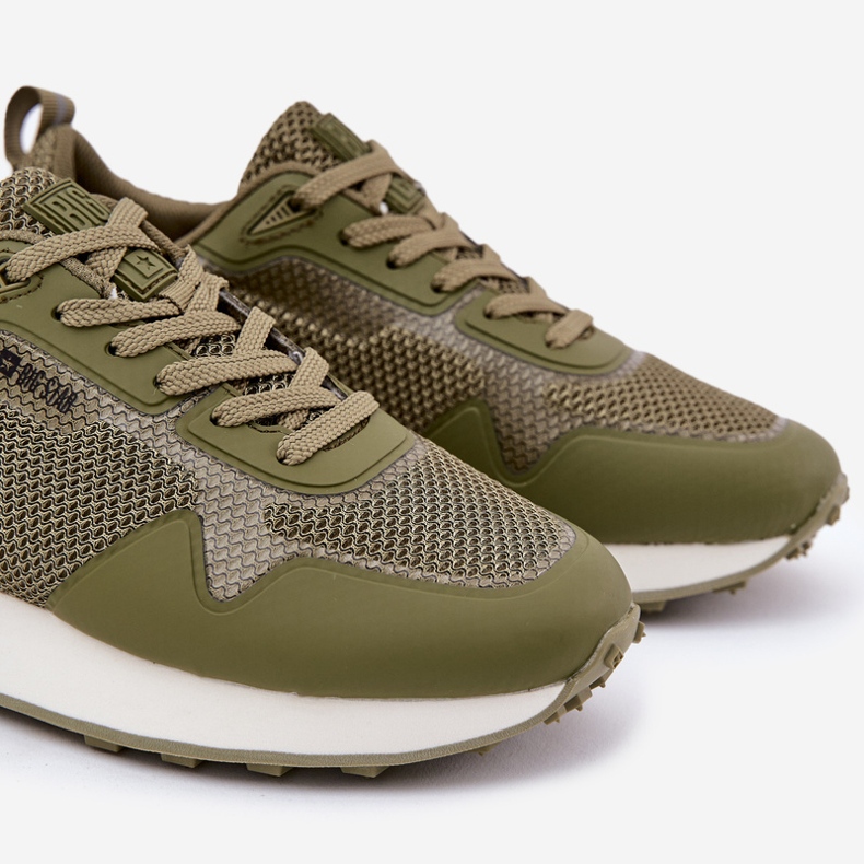 Herren-Turnschuhe auf der Big Star RR174360 Hi-Pole-System-Plattform grün 2