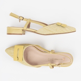 Goodin Gelbe Sandalen mit offener Ferse 3