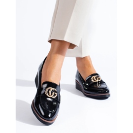 W. Potocki Potocki Damenherren mit schwarzen Wedges 1