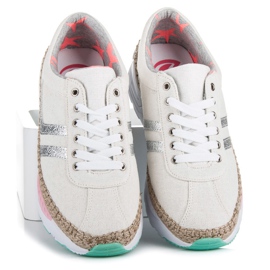 Kylie Schnürschuhe, Espadrilles braun grau 1