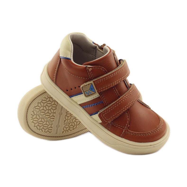 American Club American 703915 Stiefeletten aus Leder marineblau braun 3