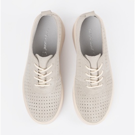 Sergio Leone Openwork Lederschuhe beige 1