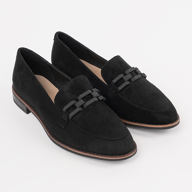 Sergio Leone Black Moccasins mit einer schwarzen Kette 1