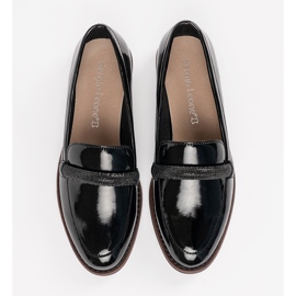 Mokassins mit Sergio Leone Black Ledereinsatz schwarz 2