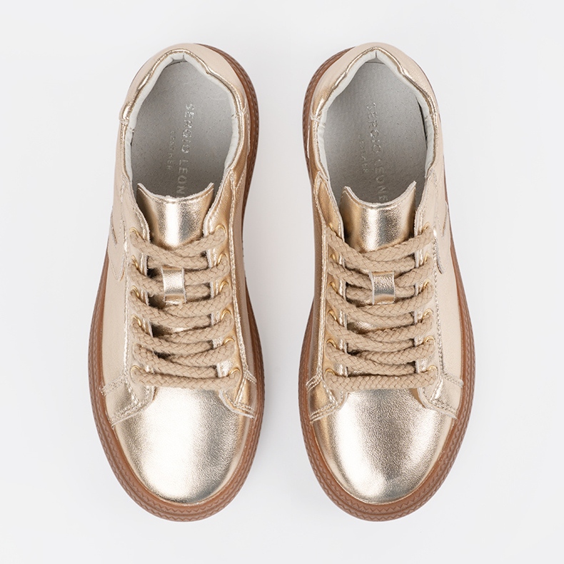 Golden Sneakers Damen Leder Sergio Leone 2
