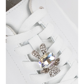 Weiße Turnschuhe mit Lederstiften Sergio Leone 1