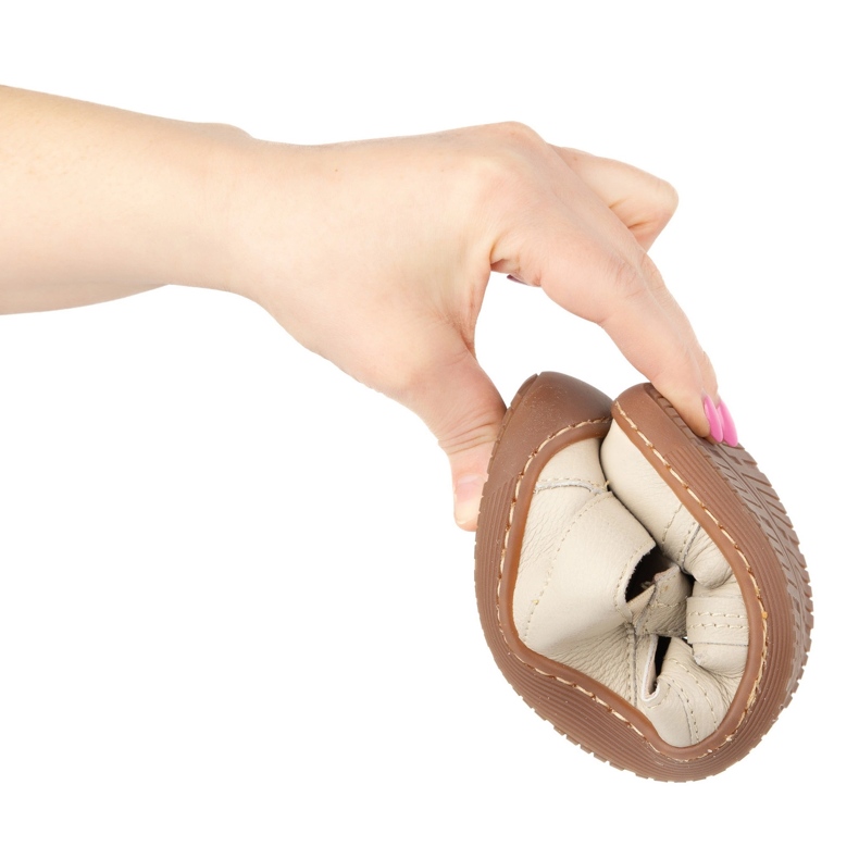 Barfußschuhe für Frauen ultralekkie Olivier 1285 Semi -Labels für Beige 1