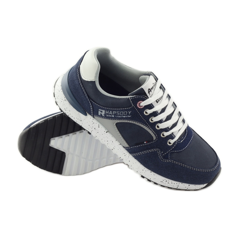 American Club Amerikanische 703039 Turnschuhe weiß navy blau 3