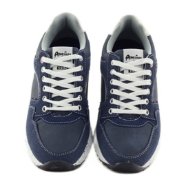 American Club Amerikanische 703039 Turnschuhe weiß navy blau 4