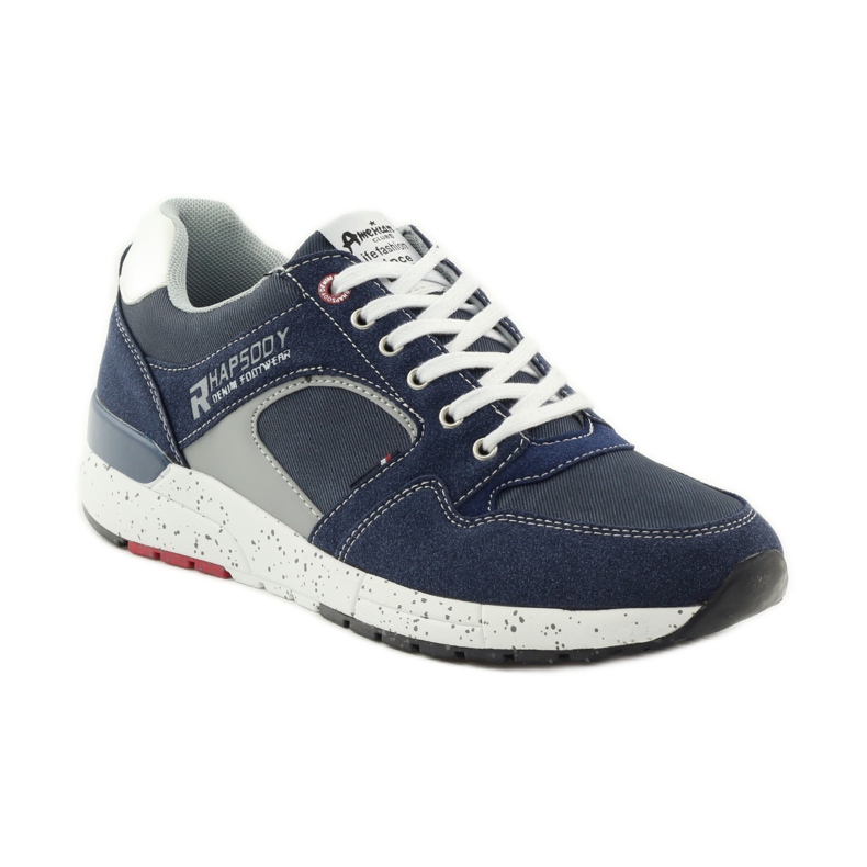 American Club Herren Sportschuhe American 703039 Turnschuhe navy blau 1