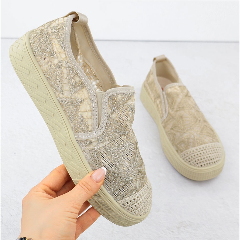 ARTIKER Frauen Espadrilles mit Spitze Beige Artker 56C2127 eingeführt 1