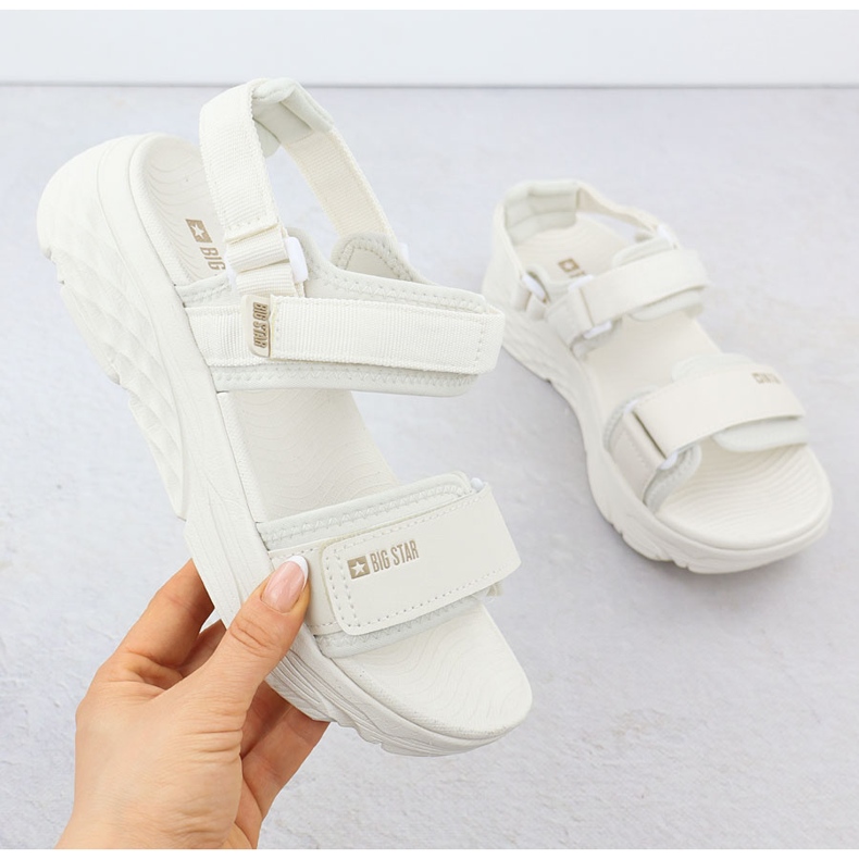 Big Star RR274A076 Damen -Klettwagen Sportsandalen beige 1