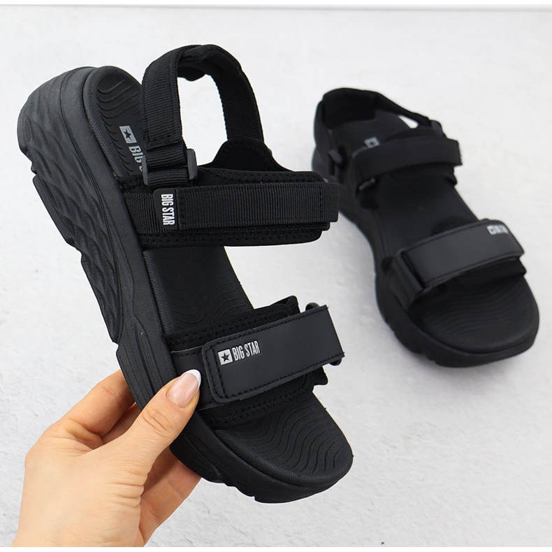 Damenklettsportsandalen Big Star RR274A076 schwarz 1