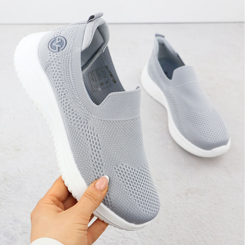 Frauen Sportschuhe rutschten grau Vinceza 17367 aus 1