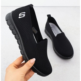 Frauen Sportschuhe rutschten schwarze Potocki 16327 aus 1