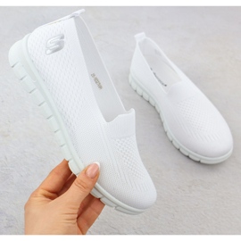 Frauen Sportschuhe rutschten weiße Potocki 16327 1