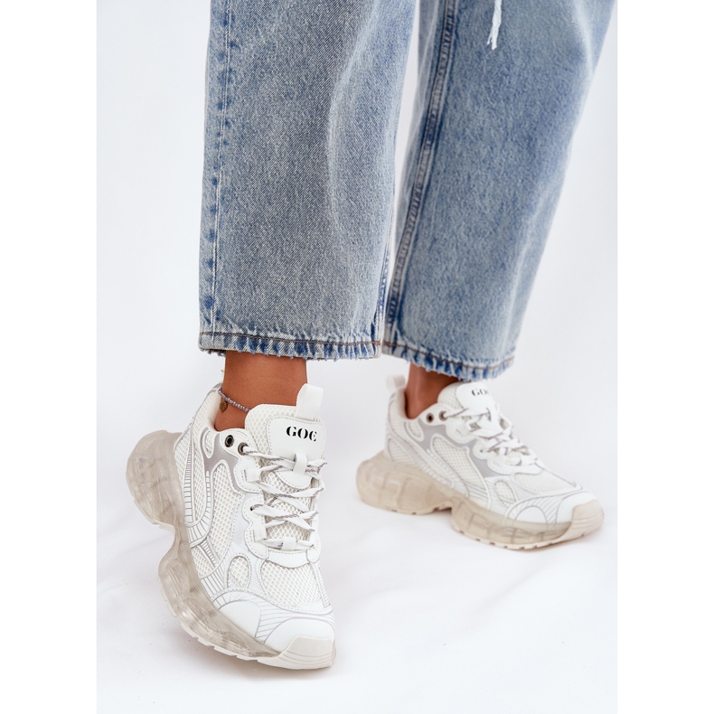 Damen -Leder -Sneaker GOE RR2N4083 Beige 2