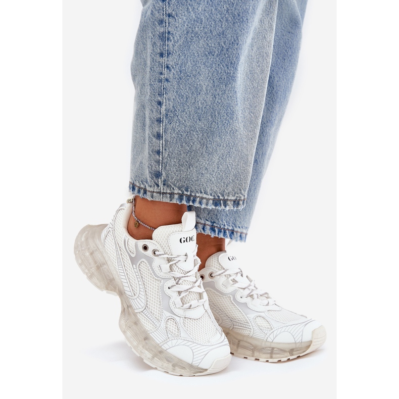 Damen -Leder -Sneaker GOE RR2N4083 Beige 1